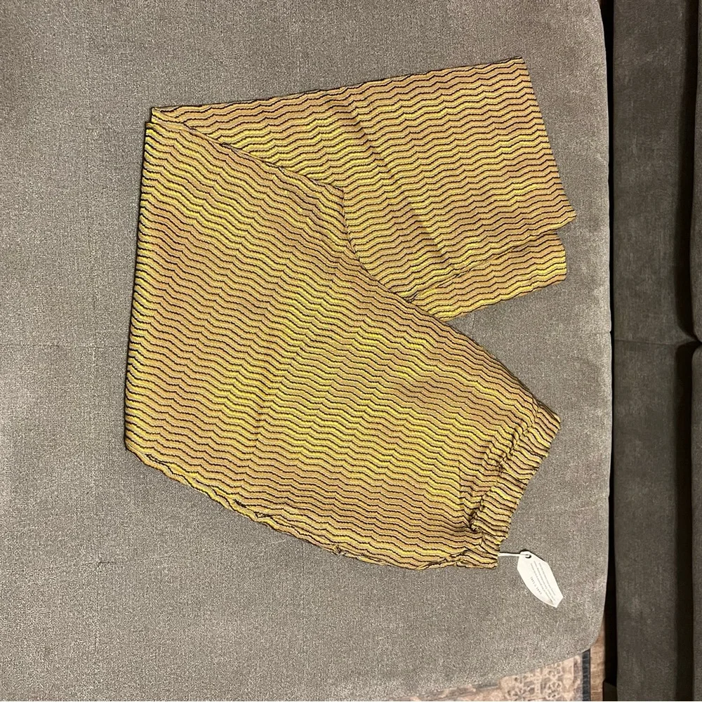 NWT Metallic Gold Maeve Anthropologie Pants Size Large Pockets - Picture 2 of 8
